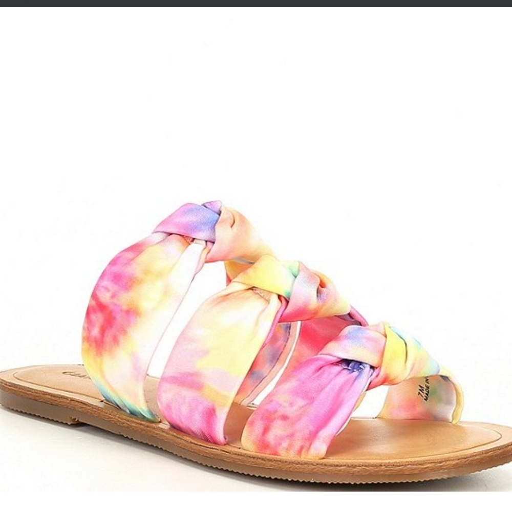 NWOT!! Beekan Tie Dye 3-Knot Slide Sandal
